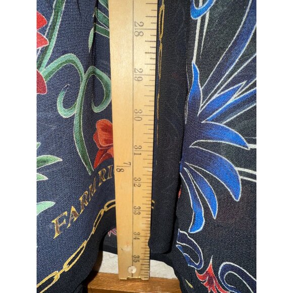 Farm Rio Arabesque Scarves Women's Mini Dress Long Sleeve Viscose Small Boho - Picture 9 of 13